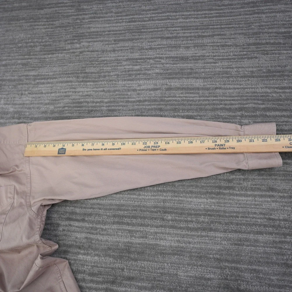 Ariat Shirt Men Small Tan Long Sleeve Button Down Twill Western Khaki Logo S - Picture 6 of 14